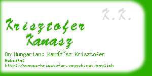 krisztofer kanasz business card